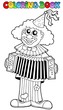 Coloring book with happy clown 1