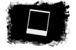 Photo frame over grunge black background