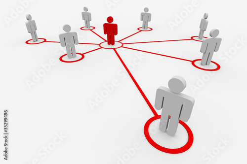 Illustration: Business or social network Business or social network