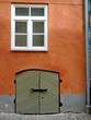 Closed hatchway and white window Closed hatchway and white window