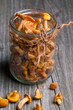 fresh chanterelle mushrooms
