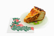 cabbage pie on a dish with a napkin