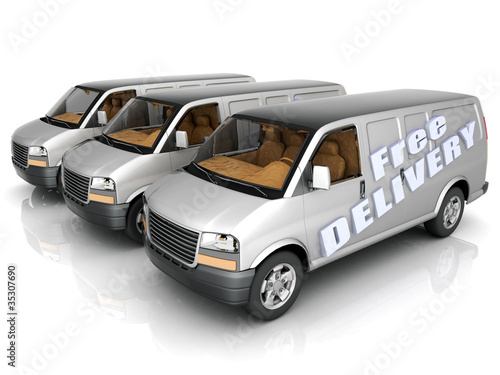 Illustration: image delivery vehicle on a white background image delivery vehicle on a white background