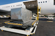 Loading cargo plane Loading cargo plane