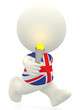 canvas print picture - 3D man with the olumpic torch
