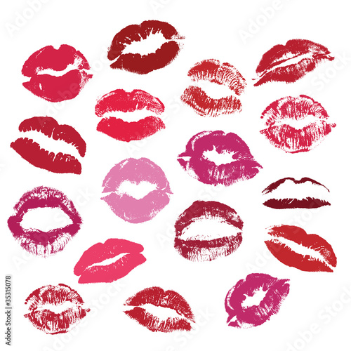 Vector: collection of kisses collection of kisses