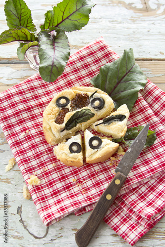 Photo: Cheese pie with olives Cheese pie with olives