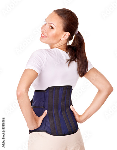 Photo: Trauma of back. Lumbar braces. Trauma of back. Lumbar braces.