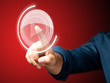 finger drückt play-button