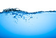 Bubbles in blue water