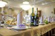 Banquet table with names