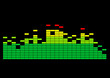 Multi-colored graphic equalizer