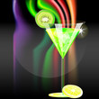 cocktail mit kiwi - getränkekarte