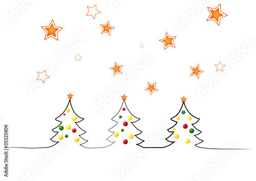 Vektor: Weihnachtsbäume Weihnachtsbäume