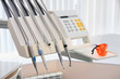 Dental chair. Dental tolls. Dentists tool.