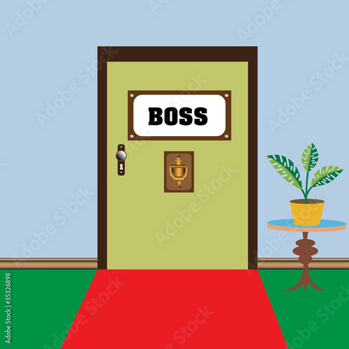 Vector: The holy door of the boss The holy door of the boss