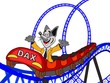 Illustration: der Dachs (DAX) auf der Achterbahn der Dachs (DAX) auf der Achterbahn