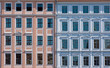 Facade of two old town houses in Dresden