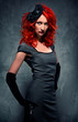 Photo: Gorgeous redhead woman with blood on her lips Gorgeous redhead woman with blood on her lips