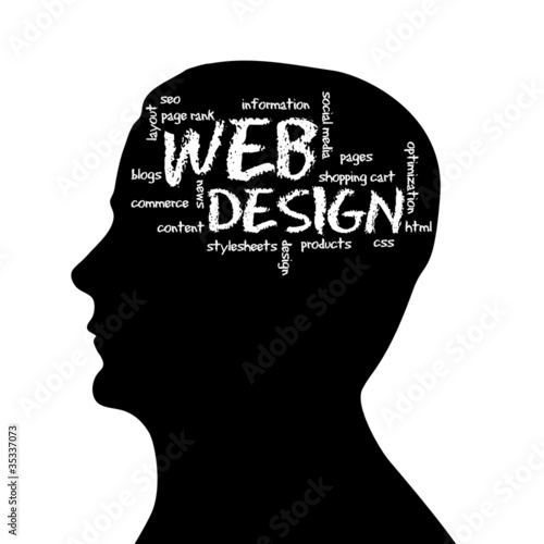 Illustration: Silhouette head - Web Design Silhouette head - Web Design