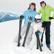 Skiing - happy family on ski holiday Skiing - happy family on ski holiday