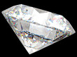Side view of round diamond with isolated Side view of round diamond with isolated