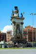 monument landmark on the Plaza Espana in Barcelona, Spain monument landmark on the Plaza Espana in Barcelona, Spain