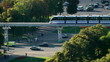 Monorail at the VDNKH in Moscow. Russia.