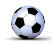 Fußball genäht Leder Gewebe freigstellt Fußball genäht Leder Gewebe freigstellt