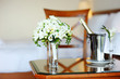 Beautiful bridal bouquet of white freesia