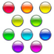 Set of color glass buttons
