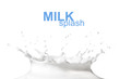Milk splash isolated on white