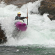 Kayaker in the waterfall Kayaker in the waterfall