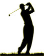 golfista silhouette