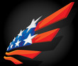 Abstract American flag