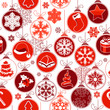 Vector: Christmas seamless background with red hanging balls Christmas seamless background with red hanging balls