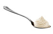 Whipped cream on a spoon