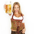 attraktive Frau in Trachten