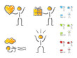 People emotions scribble icons People emotions scribble icons