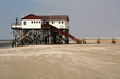 Pfahlbauten und Strand in St. Peter Ording Pfahlbauten und Strand in St. Peter Ording