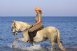 spanischer schritt am strand