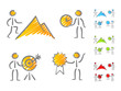 People achievements icons scribble People achievements icons scribble