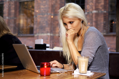Photo: College student on cafe College student on cafe