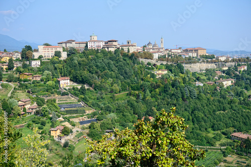 Photo: Citta Alta, Bergamo, Lombardy, Italy, a town on top of a hill. Citta Alta, Bergamo, Lombardy, Italy, a town on top of a hill.