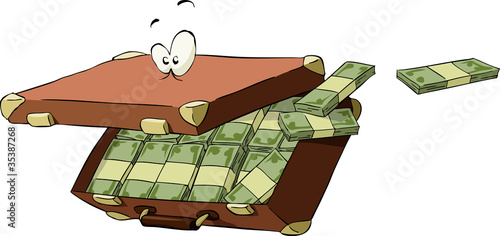 Vector: Suitcase of money Suitcase of money