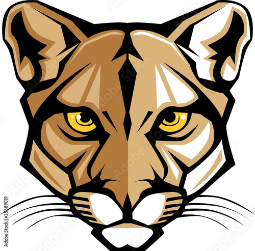 Vector: Cougar Panther Mascot Head Vector Graphic Cougar Panther Mascot Head Vector Graphic