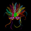 Mardi grass party mask