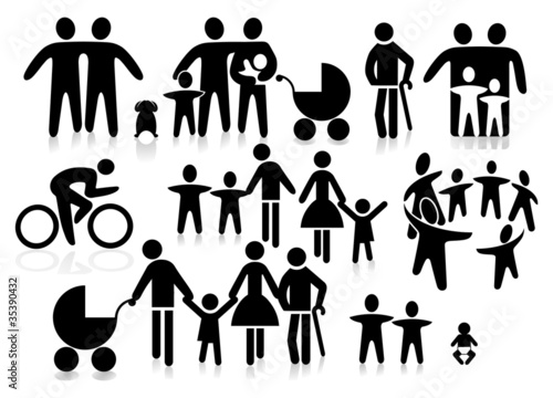 Vector: Familien Piktogramm Familien Piktogramm