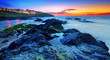 Beautiful sunset by the ocean