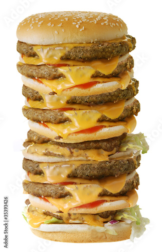 Photo: Mega cheeseburger Mega cheeseburger